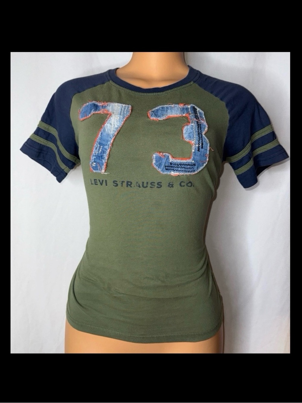 Levi's Green & Navy '73' Graphic Tee